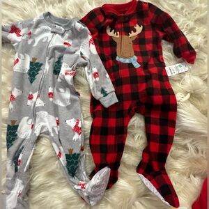 Carters Christmas pajamas 
12 month